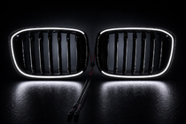 BMW X3 G01 2018- Nierengitter 1 Bar LED (2018-2021, Schwarz Hochglanz) Foto 5
