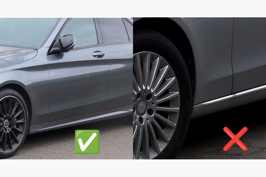 Mercedes C-class W205 2014-2021 Premium Schmutzfänger vorn (für AMG-Line, 2 Stk.) Foto 2