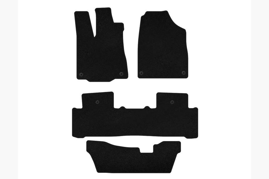 Acura MDX 2013-2020 Textil Fußmatten Deluxe (3 Reihen, Schwarz) Image
