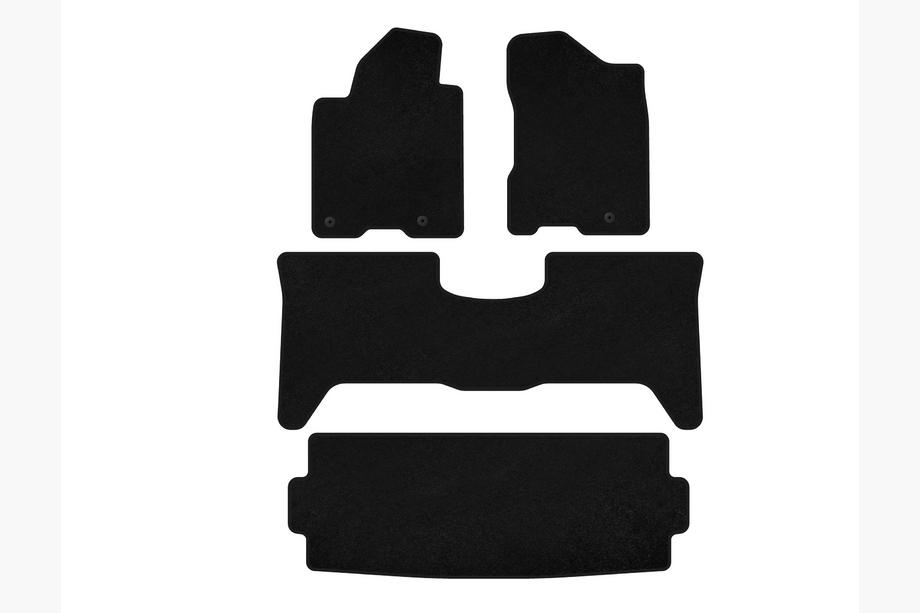 Nissan Armada 2003-2015 Textil-Fußmatten Deluxe (3 Reihen, 2003-2008, schwarz) Image