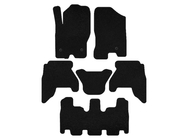 Nissan Pathfinder R51 2005-2014 Deluxe V1 Textil-Fußmatten (3 Reihen, Schwarz, 2010-2014) Foto 1