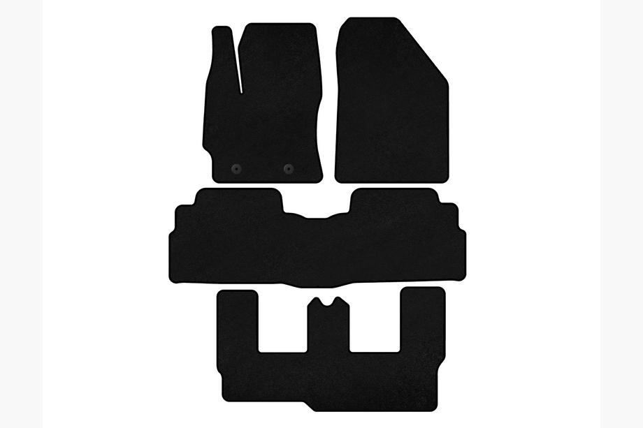 Toyota Verso 2009–2018 Textil Fußmatten Deluxe (3 Reihen, 7-Sitzer, schwarz) Image