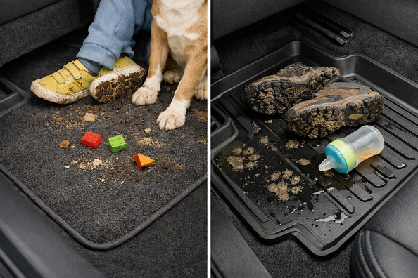 Welche Fußmatten sind am besten für Autos mit Kindern, Hund und Matsch? Foto 1