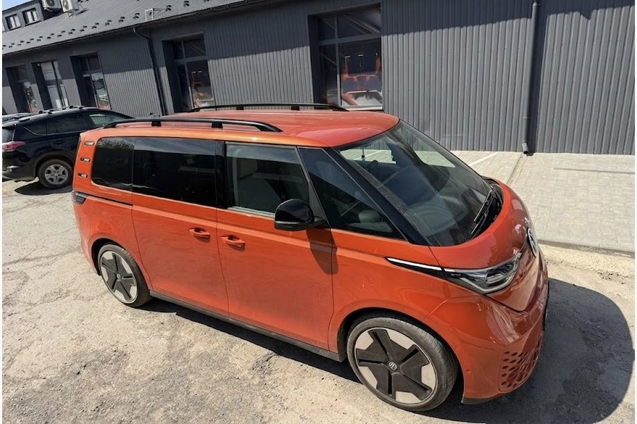 Volkswagen ID BUZZ 2022- Dachreling Schwarz (türkisches Design) Metallfüße Foto 3