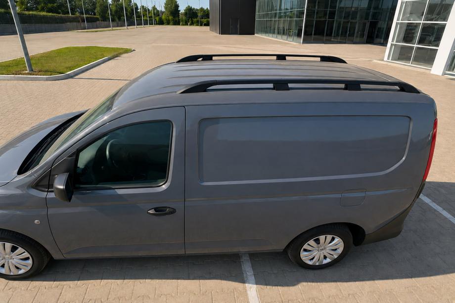 Volkswagen Caddy 2020- Dachreling schwarz (türkisches Design) Maxi Basis, Metallfüße Foto 3