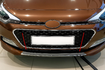 Hyundai I-20 2014-2020 Zierleiste für Frontstoßstangengitter 2014-2018 (Edelstahl) Foto 1