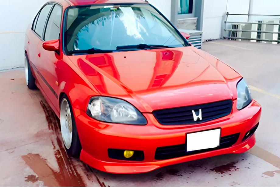 Honda Civic 1995-2001 B-Ware Frontlip DPT V-2 (Schwarz Hochglanz) Image