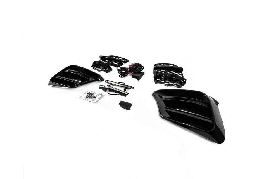 Mercedes S-class W223 2020- Frontstoßstangen-Gitterset BRB (für AMG Line, mit Tagfahrlicht) Foto 2