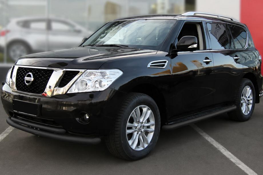 Nissan Pathfinder R51 2005-2014 Doppelter Frontschutzbügel Black (Edelstahl) Image
