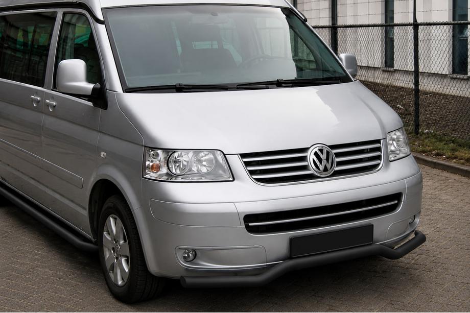 Volkswagen T5 Caravelle 2004-2010 Frontschutzbügel Welle ST007 Black (Edelstahl) Image