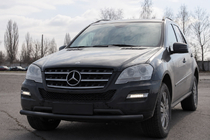 Mercedes ML W164 2005-2011 Frontschutzbügel ST008 Schwarz (Edelstahl) Foto 3