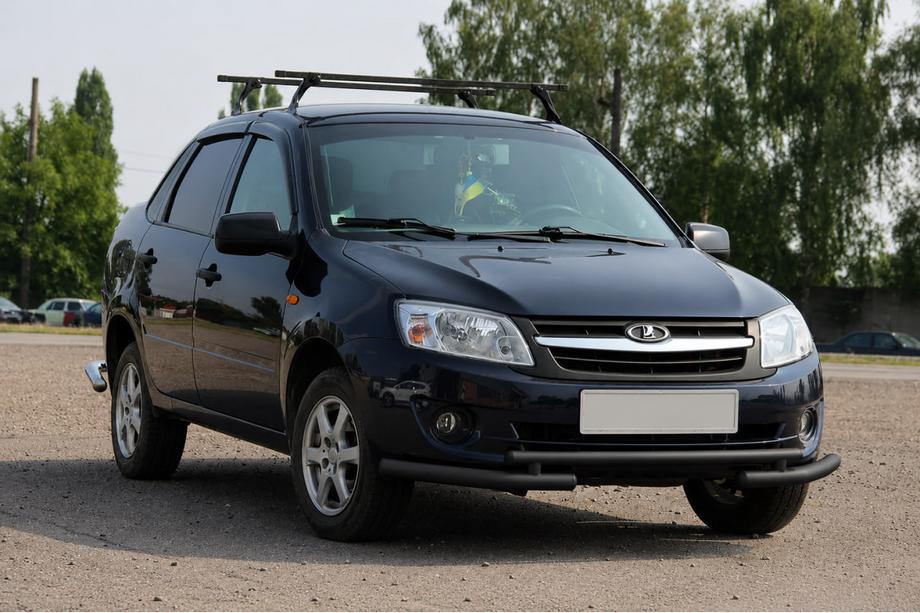 Lada Granta 2011- Frontschutzbügel ST009-2 Black (Edelstahl) Image