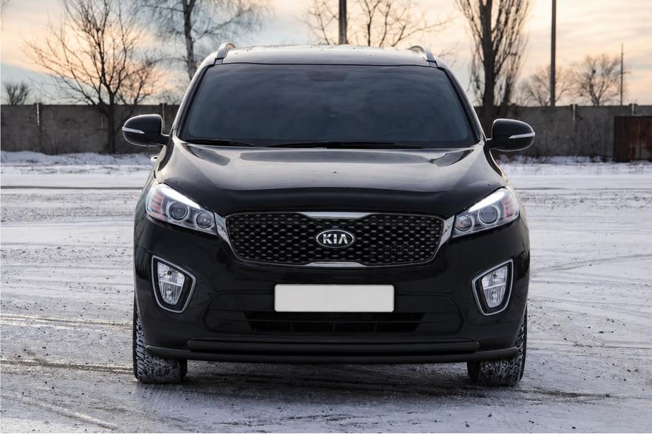 Kia Sorento III UM 2014-2020 Frontschutzbügel ST014 60/42 mm Black (Edelstahl) Foto 3