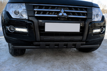 Mitsubishi Pajero Wagon IV 2006-2021 Frontschutzbügel ST015 Black (Edelstahl) Foto 1