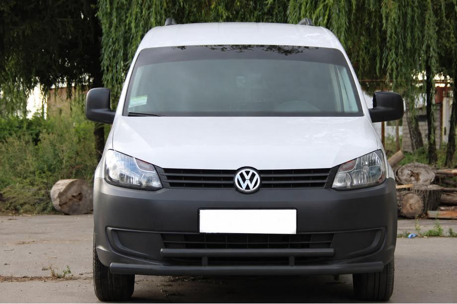 Volkswagen Caddy 2010-2015 Frontschutzbügel Doppelrohr 60/48 mm Black (Edelstahl) Image
