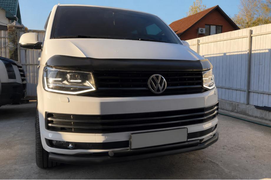 Volkswagen T6 2015-2024 Doppelter Frontschutzbügel ST011 Black (Edelstahl) Image