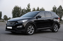 Hyundai Santa Fe 3 2012-2018 Frontschutzbügel ST014 Black (Edelstahl) Foto 2