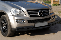 Mercedes GL class X164 2006-2012 Frontschutzbügel ST015 Black (Edelstahl) Foto 3