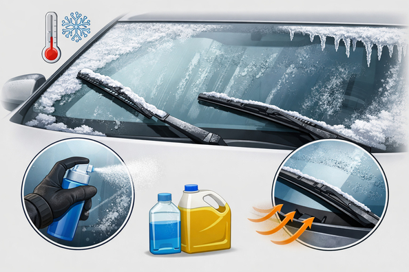 Scheibenwischer frieren im Winter an: weniger Eis und Schlieren Foto 1