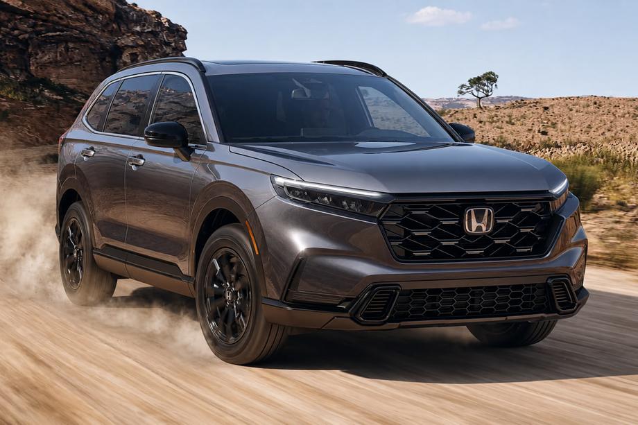 Honda CRV 2022- Integrierte Dachreling schwarz OEM (ABS-Kunststoff, Montage mit Kleber) Image