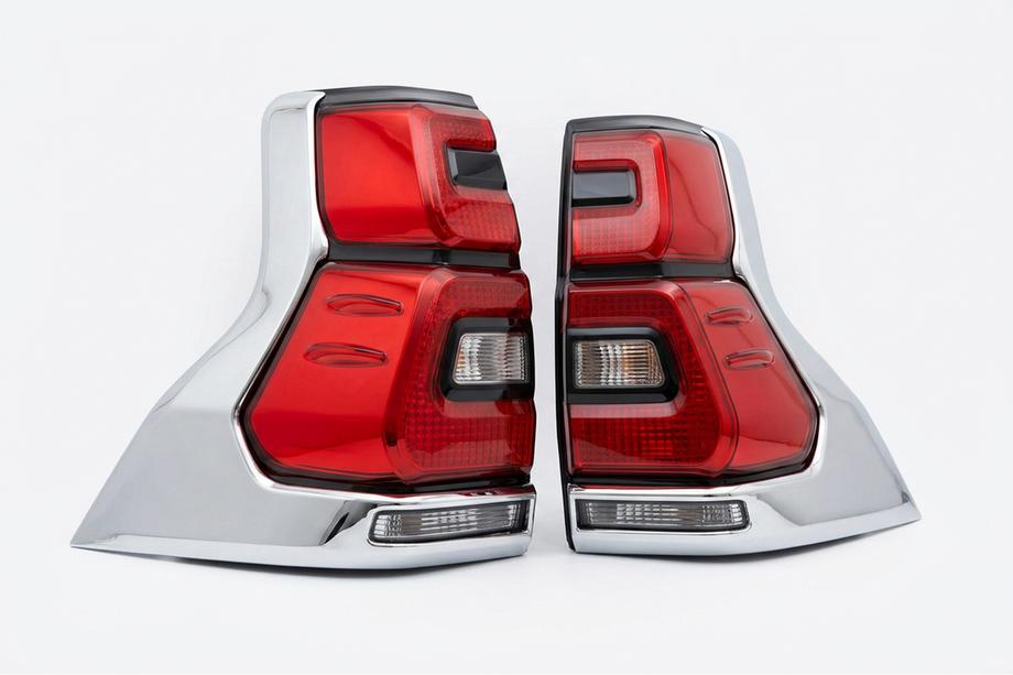 Toyota Land Cruiser Prado 150 2009-2023 LED-Rückleuchten Chrome V2 (2017-2023, 2 Stk.) Foto 6