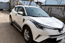 Toyota C-HR 2016-2023 Integrierte Dachreling grau OEM (ABS-Kunststoff, Klebemontage) Foto 5