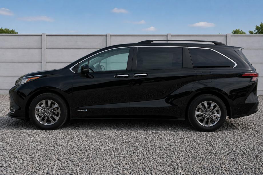 Toyota Sienna 2020- Integrierte Dachreling schwarz OEM (Aluminium) Image