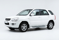 Kia Sportage 2004-2010 Seitenschweller Allmond White (2 Stk., Aluminium) Foto 1