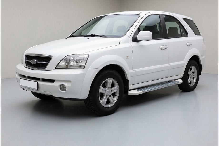 Kia Sorento I BL 2002-2009 Seitenschweller Allmond White (2 Stk., Aluminium) Image