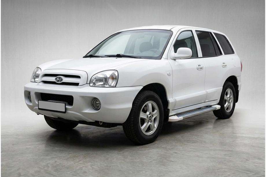 Hyundai Santa Fe 1 2000-2006 Seitenschweller Allmond White (2 Stk., Aluminium) Image