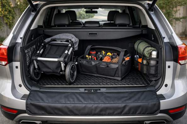So bleibt der Kofferraum sauber, wenn Sie Kinderwagen, Werkzeug oder Ausrüstung transportieren Foto 1