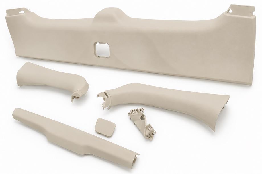 Lexus LX570/450d 2008-2022 Set beiger Kofferraumverkleidungen, hinterer Teil Foto 2