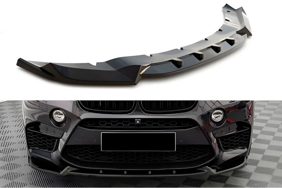 BMW X6 F16 2014-2019 Frontlippe DPT V-2 (für X6M F86, Schwarz Hochglanz) Foto 1