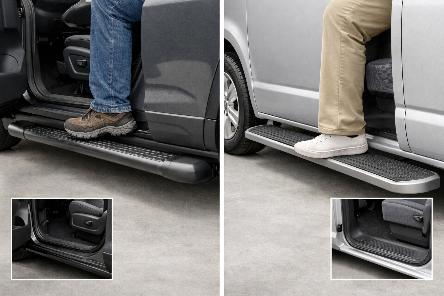 Seitenschweller für SUV oder Van: Komfort-Unterschiede