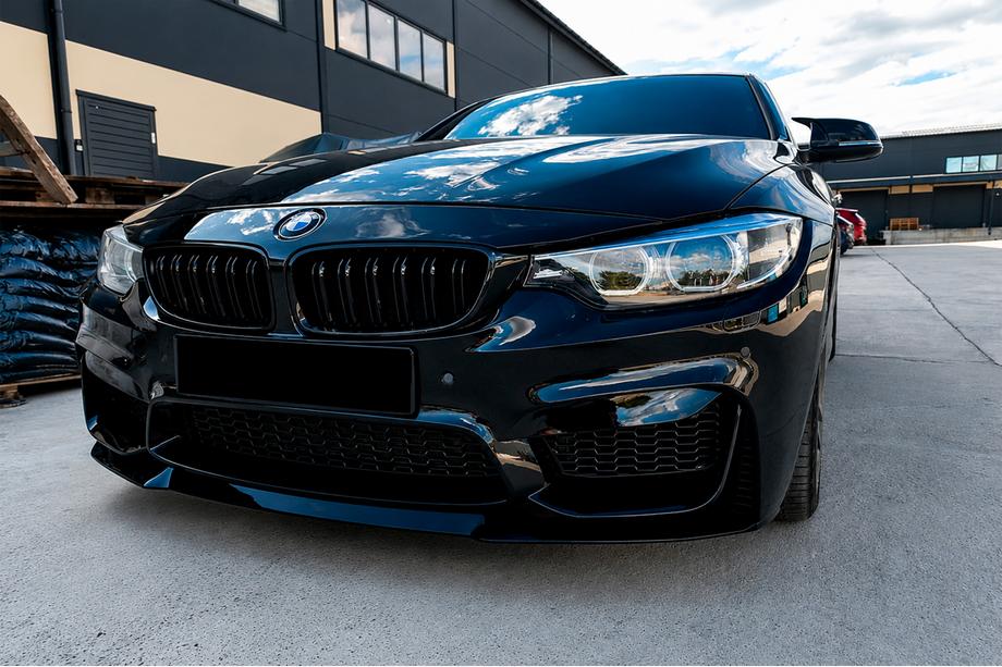 BMW 4 Series F32/F33/F36 2012-2020 Frontlippe CS-Style (für M4, Schwarz Hochglanz) Image