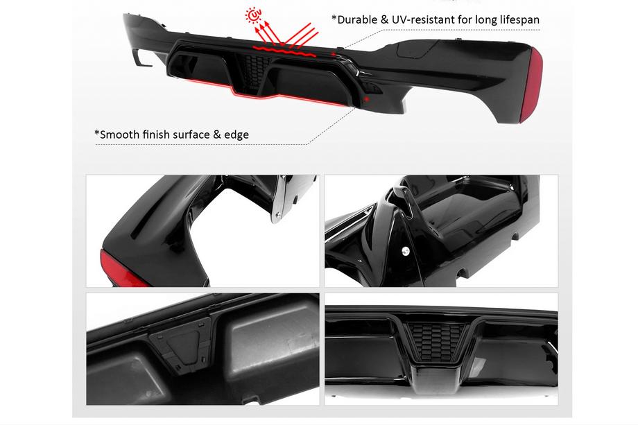 BMW 5er G30/G31 2017–2023 Heckstoßstangen-Diffusor CS-Style (für M-Sport/M5 F90, ABS) Foto 19