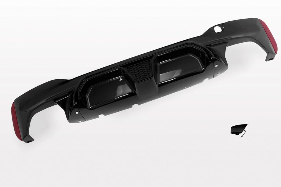 BMW 5er G30/G31 2017–2023 Heckstoßstangen-Diffusor CS-Style (für M-Sport/M5 F90, ABS) Foto 14