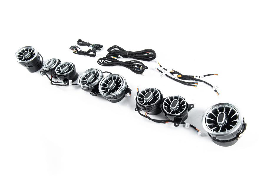 Mercedes S-class W222 2013-2022 LED-Lüftungsdüsenblenden (2014-2017, 7 Farben) Foto 4
