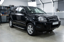 Hyundai Tucson JM 2004- Trittbretter BlackLine (2 Stk, Aluminium) Foto 1
