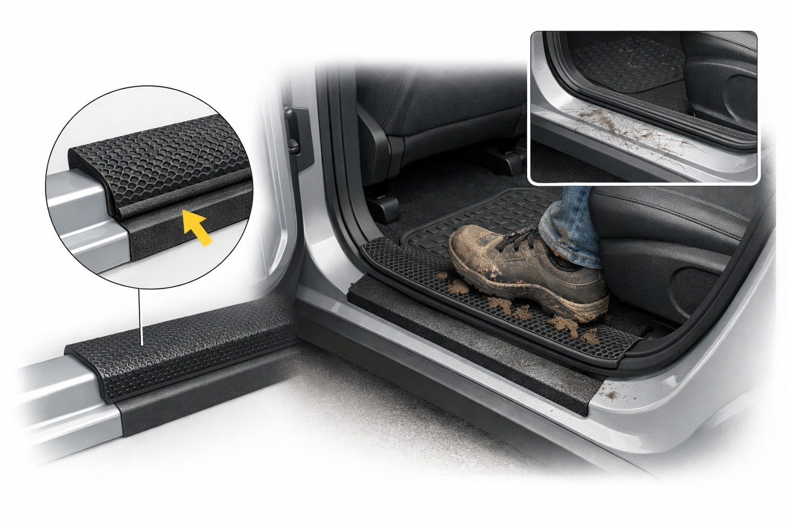 Schützen EVA-Einstiegsleistenmatten vor Kratzern und Schmutz?