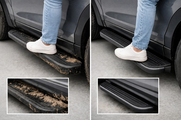 Welche Seitenschweller sind im Alltag praktischer und verschmutzen die Kleidung weniger Foto 1