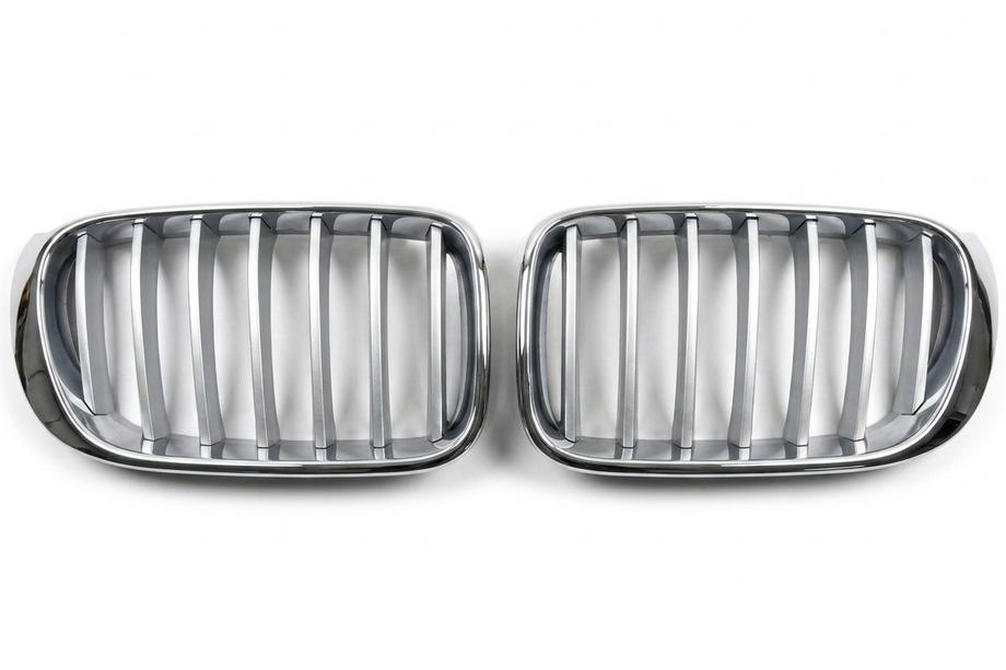 BMW X3 F25 2011-2018 Nierengrills 1Bar (2014-2018, grau mit Chromrahmen) Image