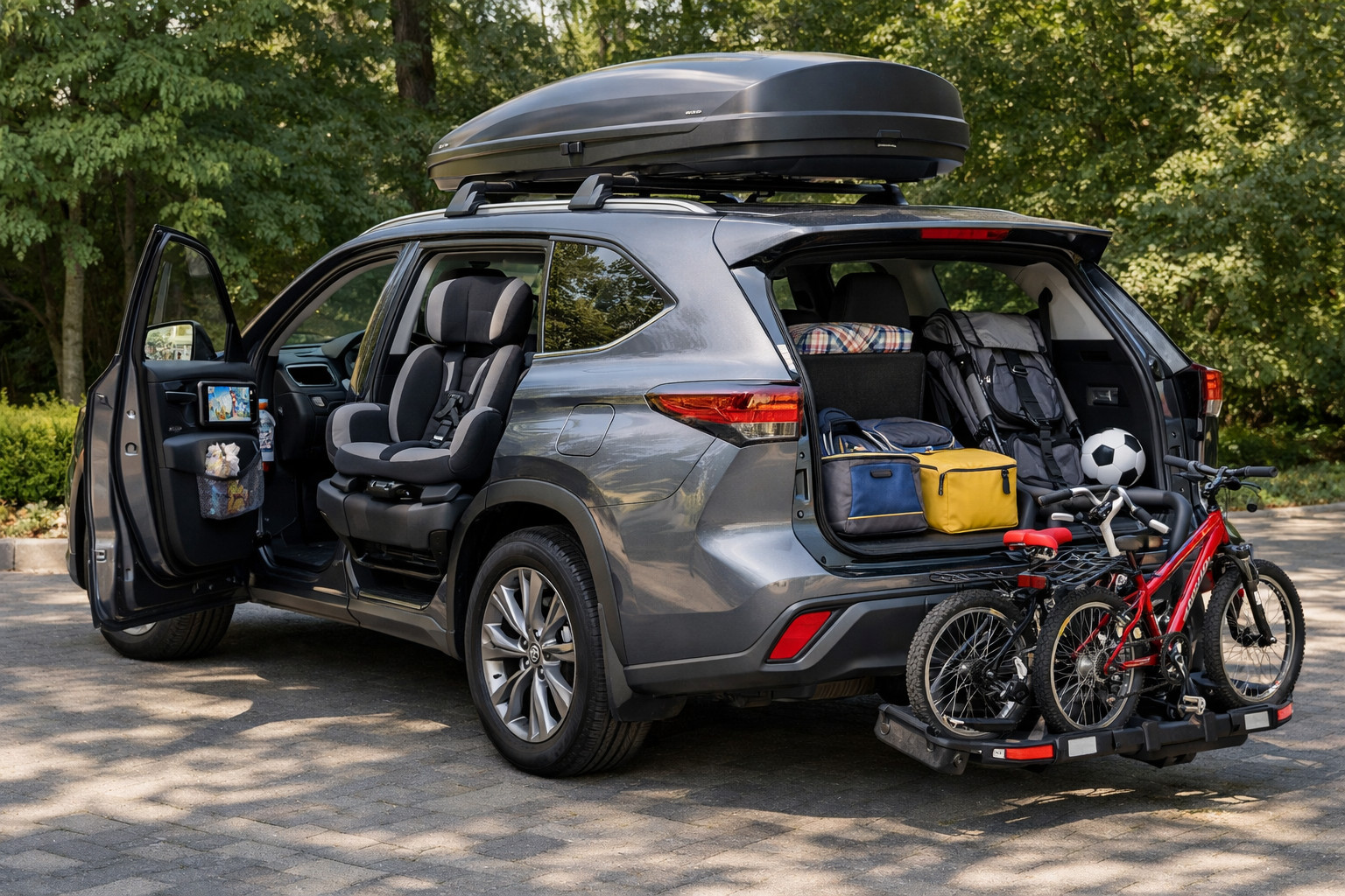 Toyota Highlander Upgrade-Paket für Kinder, Gepäck und Komfort
