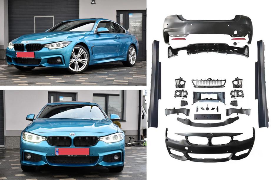 BMW 4 Series F32/F33/F36 2012-2020 M-Sport Bodykit-Set (für F32) Doppelflut-Auspuff (beidseitig) Foto 2