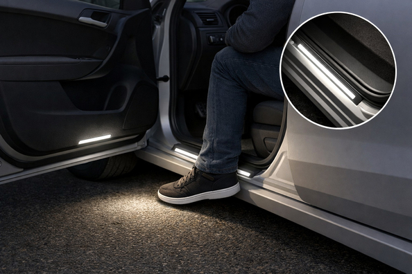 Warum das Einsteigen ins Auto nachts unbequem ist – und wie Einstiegsleisten-Beleuchtung hilft Foto 1