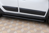 Dacia Duster 2018-2024 Seitenschweller / Trittbretter Premium (2 Stk., Edelstahl) Black Ø60 Foto 1