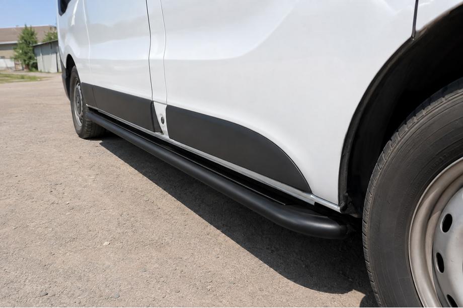 Fiat Talento 2016- Seitliche Trittbretter Premium (2 Stk., Edelstahl) Black Image