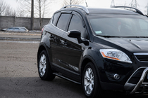 Ford Kuga 2008-2013 Seitliche Trittbretter Premium (2 Stk., Edelstahl) Black 60 mm Foto 1