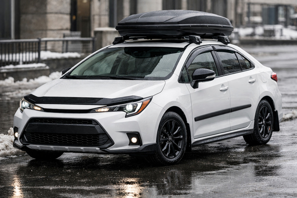 Was man an Toyota Corolla 2019+ für Stadtfahrten bei Regen und Matsch montiert Foto 1