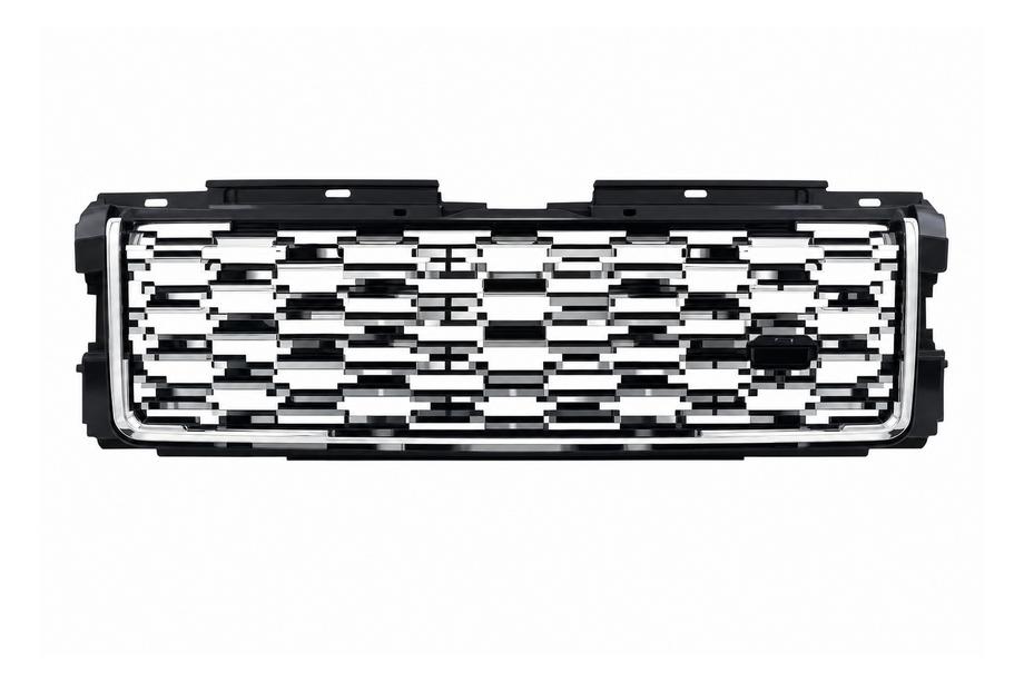 Range Rover IV L405 2013-2021 Schwarzer Kühlergrill mit silbernen Zierleisten (Facelift 2013→2018) Image